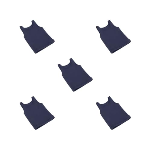 OJREEUB 5er-Set T-Shirts im Maßstab 1/6, ärmellose Weste, Zubehör für 30,5 cm männliche Soldaten-Figuren, Dunkelblau, 9,5 cm OJREEUB 5er-Set T-Shirts im Maßstab 1/6, ärmellose Weste, Zubehör für 30,5 cm männliche Soldaten-Figuren, Dunkelblau, 9,5 cm von OJREEUB
