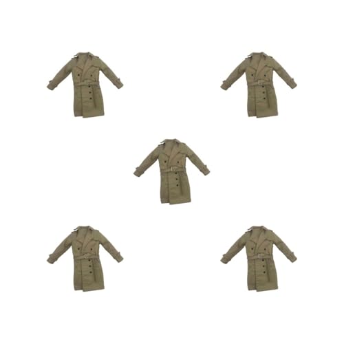 Trenchcoat-Übermantel im Maßstab 1/6, für 30,5 cm große Damenfiguren, Puppenmodell, Khaki, 16,2 cm, 5 Stück Trenchcoat-Übermantel im Maßstab 1/6, für 30,5 cm große Damenfiguren, Puppenmodell, Khaki, 16,2 cm, 5 Stück von OJREEUB
