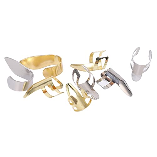 Gitarren-Fingerpicks, Geschenk-Daumenpick-Set Metall No Pain 8-teilig mit Aufbewahrungsbox für Banjo für Bassisten für Ukulele für Musikinstrumente Gitarren-Fingerpicks, Geschenk-Daumenpick-Set Metall No Pain 8-teilig mit Aufbewahrungsbox für Banjo für Bassisten für Ukulele für Musikinstrumente von OKAT