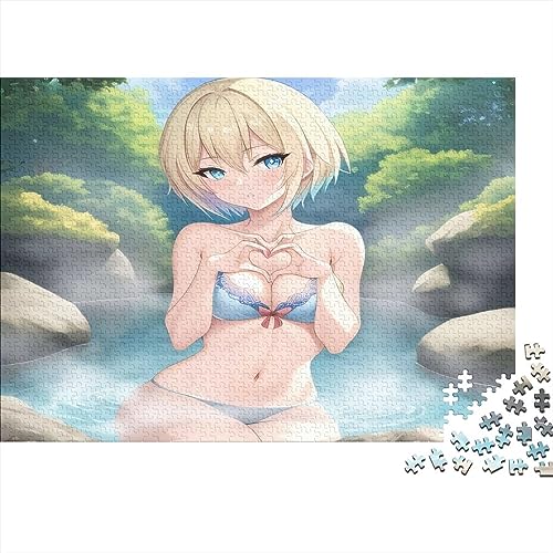 AI Anime Girls 1000 Teile Premium-Puzzles Für Erwachsene - Spaß Und Lernspiele - Perfekte Sexy Puzzle-Geschenke 1000pcs (75x50cm) von OKATOR