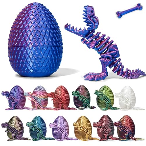 OKESYO 3D Gedrucktes Drachenei mit Drache und Knochen Ostern Überraschungs Drachenei Fidget Toys Geheimnisvolle Drachen Spielzeug Realistische Drachen Figuren für Heim Büro Schreibtisch OKESYO 3D Gedrucktes Drachenei mit Drache und Knochen Ostern Überraschungs Drachenei Fidget Toys Geheimnisvolle Drachen Spielzeug Realistische Drachen Figuren für Heim Büro Schreibtisch von OKESYO