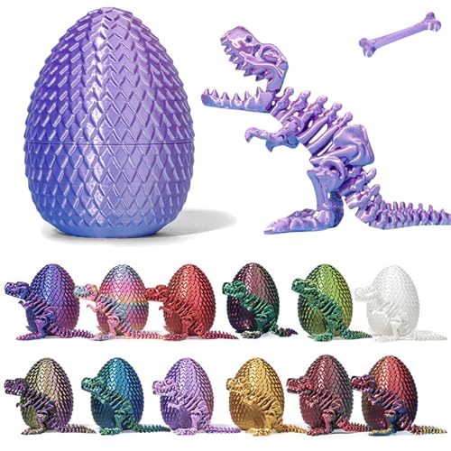 OKESYO 3D Gedrucktes Drachenei mit Drache und Knochen Ostern Überraschungs Drachenei Fidget Toys Geheimnisvolle Drachen Spielzeug Realistische Drachen Figuren für Heim Büro Schreibtisch OKESYO 3D Gedrucktes Drachenei mit Drache und Knochen Ostern Überraschungs Drachenei Fidget Toys Geheimnisvolle Drachen Spielzeug Realistische Drachen Figuren für Heim Büro Schreibtisch von OKESYO