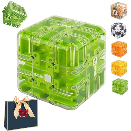 OKESYO 3D Quadratisches Labyrinth, Labyrinth-Puzzle-Spiele mit Eins Stahlkugeln, 3D Maze Labyrinth IQ Spielzeug, Geschenke fürJungen und Mädchen ab 6 Jahren OKESYO 3D Quadratisches Labyrinth, Labyrinth-Puzzle-Spiele mit Eins Stahlkugeln, 3D Maze Labyrinth IQ Spielzeug, Geschenke fürJungen und Mädchen ab 6 Jahren von OKESYO