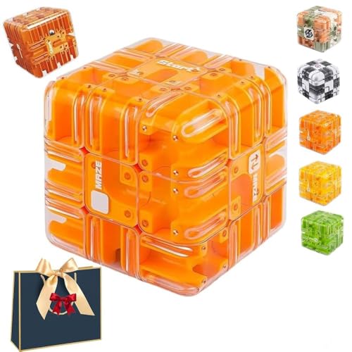 OKESYO 3D Quadratisches Labyrinth, Labyrinth-Puzzle-Spiele mit Eins Stahlkugeln, 3D Maze Labyrinth IQ Spielzeug, Geschenke fürJungen und Mädchen ab 6 Jahren OKESYO 3D Quadratisches Labyrinth, Labyrinth-Puzzle-Spiele mit Eins Stahlkugeln, 3D Maze Labyrinth IQ Spielzeug, Geschenke fürJungen und Mädchen ab 6 Jahren von OKESYO