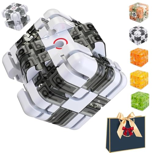 OKESYO 3D Quadratisches Labyrinth, Labyrinth-Puzzle-Spiele mit Eins Stahlkugeln, 3D Maze Labyrinth IQ Spielzeug, Geschenke fürJungen und Mädchen ab 6 Jahren von OKESYO