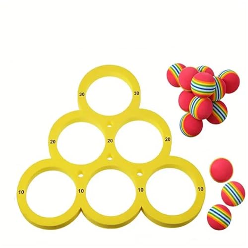 Pool Spielzeug Erwachsene und Kinder, Pool Schwimmbad Wurfspiele mit 12 Regenbogenball, Wasserspielzeug Kinder, Poolspielzeuge für Familie, Poolwasserspielzeug für Sommer Poolparty und Beach (A) von OKEYSOE