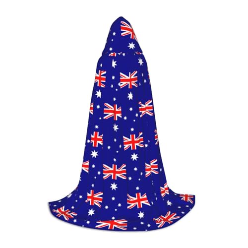 OKFSTY Australische Flagge, Uni, Halloween, Kapuzenumhang, Cosplay, Kostüm, Weihnachten, für Halloween, Karneval, Cosplay, Party OKFSTY Australische Flagge, Uni, Halloween, Kapuzenumhang, Cosplay, Kostüm, Weihnachten, für Halloween, Karneval, Cosplay, Party von OKFSTY