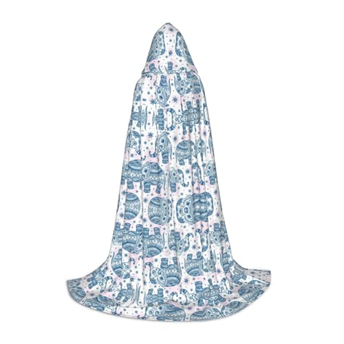 OKFSTY Boho-Elefanten-Aufdruck, Kapuzenumhang für Teenager, Halloween-Kapuzenumhang für Jugendliche, geeignet für Themenpartys, Comic-Con OKFSTY Boho-Elefanten-Aufdruck, Kapuzenumhang für Teenager, Halloween-Kapuzenumhang für Jugendliche, geeignet für Themenpartys, Comic-Con von OKFSTY