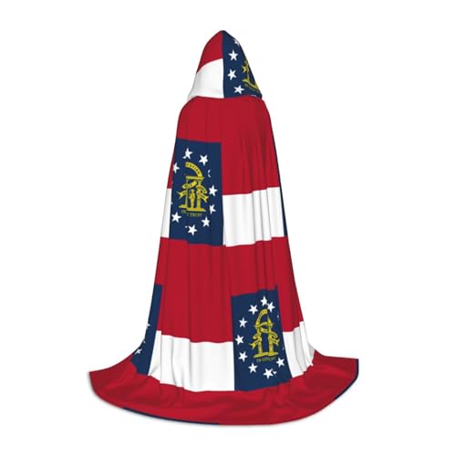 OKFSTY Georgia-Flagge, Uni, Halloween, Kapuzenumhang, Cosplay, Kostüm, Weihnachten, für Halloween, Karneval, Cosplay, Party OKFSTY Georgia-Flagge, Uni, Halloween, Kapuzenumhang, Cosplay, Kostüm, Weihnachten, für Halloween, Karneval, Cosplay, Party von OKFSTY