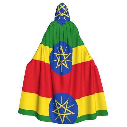 OKFSTY Großer Kapuzenumhang mit Äthiopien-Flagge für Erwachsene, 140 cm Länge, geeignet für Maskerade-Kostüme, Comic-Con OKFSTY Großer Kapuzenumhang mit Äthiopien-Flagge für Erwachsene, 140 cm Länge, geeignet für Maskerade-Kostüme, Comic-Con von OKFSTY