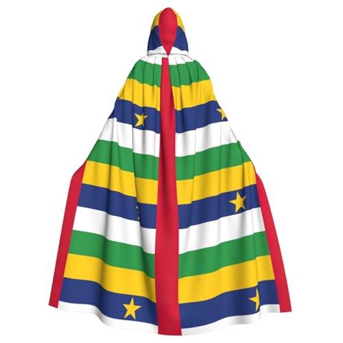 OKFSTY Großer Kapuzenumhang mit zentralafrikanischer Flagge, für Erwachsene, 140 cm Länge, geeignet für Maskerade-Kostüme, Comic-Con OKFSTY Großer Kapuzenumhang mit zentralafrikanischer Flagge, für Erwachsene, 140 cm Länge, geeignet für Maskerade-Kostüme, Comic-Con von OKFSTY