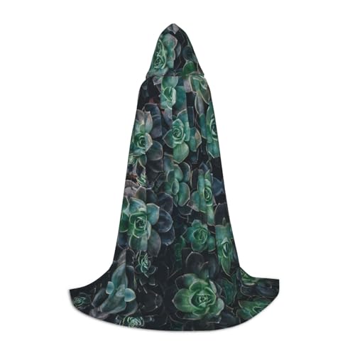 OKFSTY Grüner Kapuzenumhang mit Sukkulenten-Druck für Teenager, Halloween-Kapuzenumhang für Jugendliche, geeignet für Themenpartys, Comic-Con OKFSTY Grüner Kapuzenumhang mit Sukkulenten-Druck für Teenager, Halloween-Kapuzenumhang für Jugendliche, geeignet für Themenpartys, Comic-Con von OKFSTY