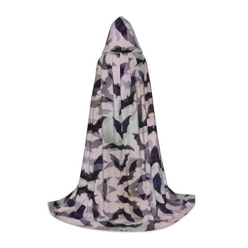 OKFSTY Halloween-Kapuzenumhang mit Fledermaus-Aufdruck für Teenager, Halloween-Kapuzenumhang für Jugendliche, geeignet für Themenpartys, Comic-Con OKFSTY Halloween-Kapuzenumhang mit Fledermaus-Aufdruck für Teenager, Halloween-Kapuzenumhang für Jugendliche, geeignet für Themenpartys, Comic-Con von OKFSTY