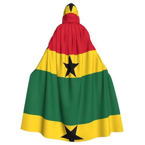 OKFSTY Halloween-Umhang mit Flagge von Ghana, groß, 140 cm Länge, geeignet für Maskerade-Kostüme, Comic-Con OKFSTY Halloween-Umhang mit Flagge von Ghana, groß, 140 cm Länge, geeignet für Maskerade-Kostüme, Comic-Con von OKFSTY