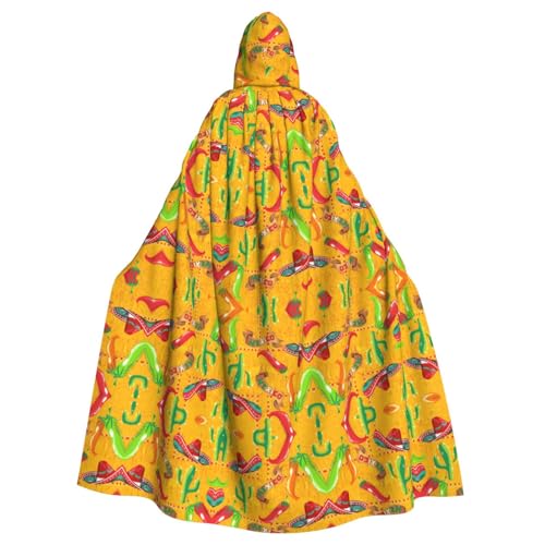 OKFSTY Kaktus-Hut und Chili-Pfeffer-Druck, Erwachsenen-Halloween-Umhang, großer Kapuzenumhang, 140 cm Länge, geeignet für Maskerade-Kostüme, Comic-Con OKFSTY Kaktus-Hut und Chili-Pfeffer-Druck, Erwachsenen-Halloween-Umhang, großer Kapuzenumhang, 140 cm Länge, geeignet für Maskerade-Kostüme, Comic-Con von OKFSTY