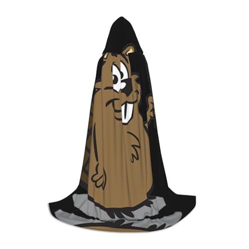 OKFSTY Kapuzenumhang mit Biberdruck für Teenager, Halloween-Kapuzenumhang für Jugendliche, geeignet für Themenpartys, Comic-Con OKFSTY Kapuzenumhang mit Biberdruck für Teenager, Halloween-Kapuzenumhang für Jugendliche, geeignet für Themenpartys, Comic-Con von OKFSTY