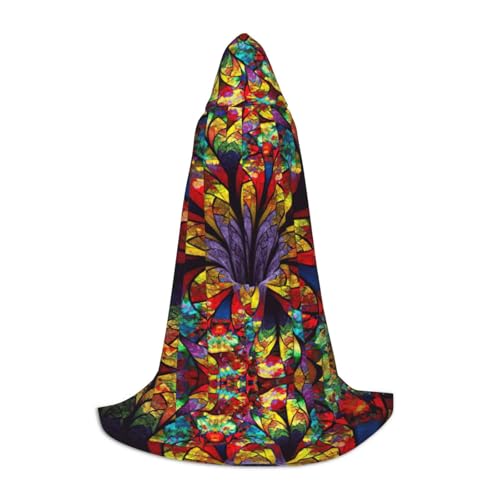 OKFSTY Kapuzenumhang mit Blumendruck für Teenager, Halloween-Kapuzenumhang für Jugendliche, geeignet für Themenpartys, Comic-Con OKFSTY Kapuzenumhang mit Blumendruck für Teenager, Halloween-Kapuzenumhang für Jugendliche, geeignet für Themenpartys, Comic-Con von OKFSTY