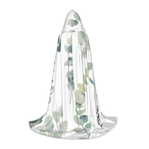 OKFSTY Kapuzenumhang mit Eukalyptusblättern, für Teenager, Halloween-Kapuzenumhang für Jugendliche, geeignet für Themenpartys, Comic-Con von OKFSTY