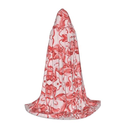 OKFSTY Kapuzenumhang mit Flamingo-Druck für Teenager, Halloween-Kapuzenumhang für Jugendliche, geeignet für Themenpartys, Comic-Con OKFSTY Kapuzenumhang mit Flamingo-Druck für Teenager, Halloween-Kapuzenumhang für Jugendliche, geeignet für Themenpartys, Comic-Con von OKFSTY