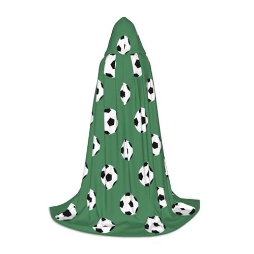OKFSTY Kapuzenumhang mit Fußballdruck für Teenager, Halloween-Kapuzenumhang für Jugendliche, geeignet für Themenpartys, Comic-Con OKFSTY Kapuzenumhang mit Fußballdruck für Teenager, Halloween-Kapuzenumhang für Jugendliche, geeignet für Themenpartys, Comic-Con von OKFSTY