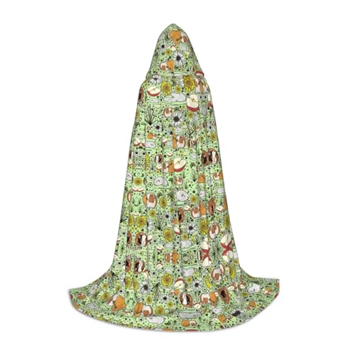 OKFSTY Kapuzenumhang mit Meerschweinchen-Aufdruck für Teenager, Halloween-Kapuzenumhang für Jugendliche, geeignet für Themenpartys, Comic-Con OKFSTY Kapuzenumhang mit Meerschweinchen-Aufdruck für Teenager, Halloween-Kapuzenumhang für Jugendliche, geeignet für Themenpartys, Comic-Con von OKFSTY