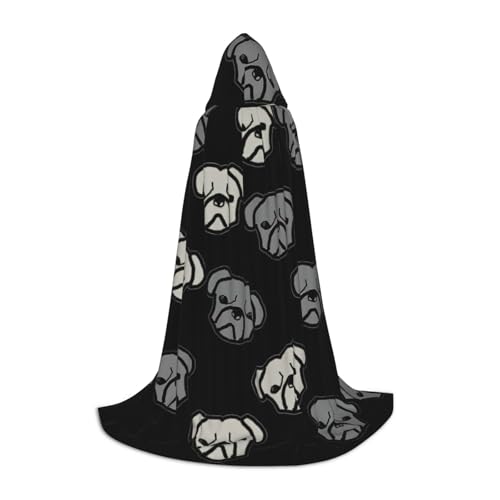 OKFSTY Kapuzenumhang mit amerikanischer Bulldogge für Teenager, Halloween-Kapuzenumhang für Jugendliche, geeignet für Themenpartys, Comic-Con OKFSTY Kapuzenumhang mit amerikanischer Bulldogge für Teenager, Halloween-Kapuzenumhang für Jugendliche, geeignet für Themenpartys, Comic-Con von OKFSTY