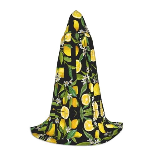 OKFSTY Kapuzenumhang mit gelbem Zitronendruck für Teenager, Halloween-Kapuzenumhang für Jugendliche, geeignet für Themenpartys, Comic-Con OKFSTY Kapuzenumhang mit gelbem Zitronendruck für Teenager, Halloween-Kapuzenumhang für Jugendliche, geeignet für Themenpartys, Comic-Con von OKFSTY