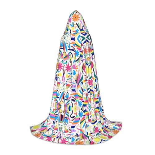 OKFSTY Kapuzenumhang mit mexikanischem Otomi-Tierdruck, für Teenager, Halloween-Kapuzenumhang für Jugendliche, geeignet für Themenpartys, Comic-Con OKFSTY Kapuzenumhang mit mexikanischem Otomi-Tierdruck, für Teenager, Halloween-Kapuzenumhang für Jugendliche, geeignet für Themenpartys, Comic-Con von OKFSTY