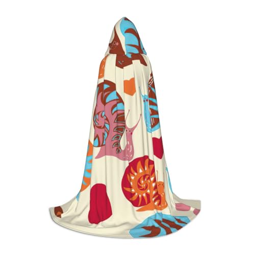 OKFSTY Kapuzenumhang mit süßem Schnecken-Aufdruck für Teenager, Halloween-Kapuzenumhang für Jugendliche, geeignet für Themenpartys, Comic-Con OKFSTY Kapuzenumhang mit süßem Schnecken-Aufdruck für Teenager, Halloween-Kapuzenumhang für Jugendliche, geeignet für Themenpartys, Comic-Con von OKFSTY