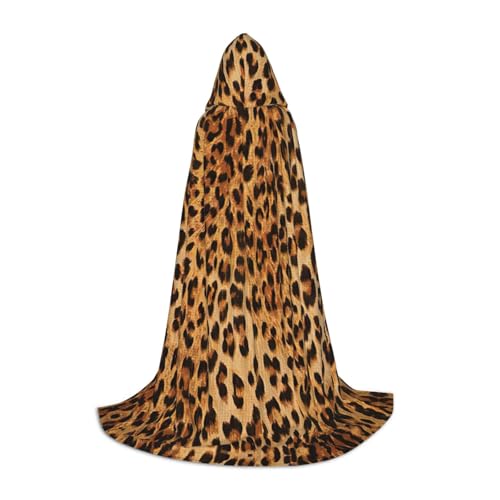 OKFSTY Leopardenmuster Uni Halloween Kapuzenumhang Cosplay Kostüm Weihnachten für Halloween Karneval Cosplay Party von OKFSTY