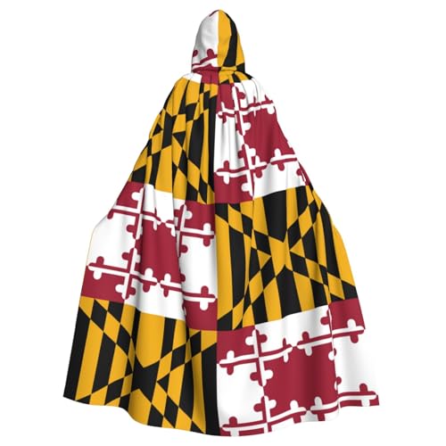 OKFSTY Maryland State Flag Printing Adult Halloween Large Hooded Cloak 57.8 Inches Length, Suitable For Maskerade Costumes, Comic Con OKFSTY Maryland State Flag Printing Adult Halloween Large Hooded Cloak 57.8 Inches Length, Suitable For Maskerade Costumes, Comic Con von OKFSTY