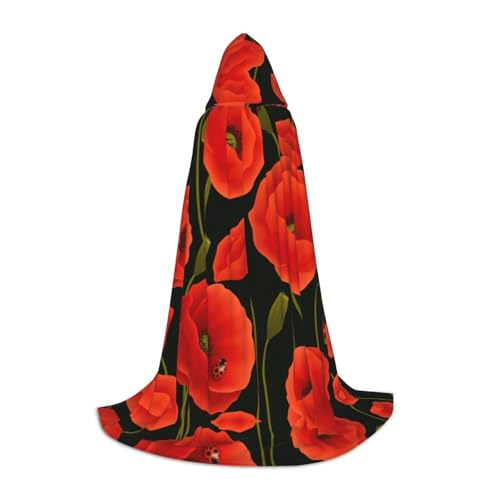 OKFSTY Mohnblumen Uni Halloween Kapuzenumhang Cosplay Kostüm Weihnachten für Halloween Karneval Cosplay Party OKFSTY Mohnblumen Uni Halloween Kapuzenumhang Cosplay Kostüm Weihnachten für Halloween Karneval Cosplay Party von OKFSTY