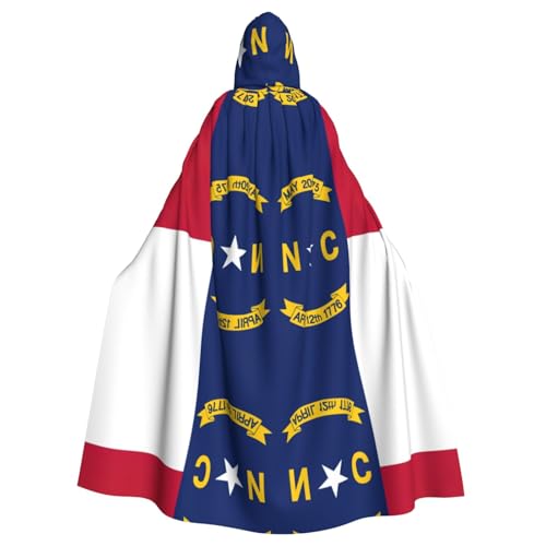 OKFSTY North Carolina Umhang mit Staatsflagge für Erwachsene, groß, 140 cm Länge, geeignet für Maskerade-Kostüme, Comic-Con von OKFSTY