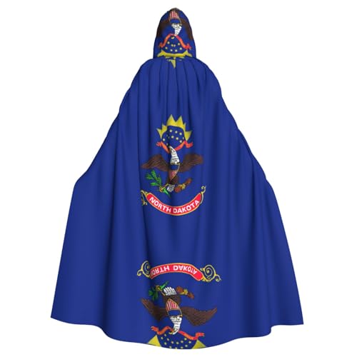 OKFSTY North Dakota Umhang mit Staatsflagge für Erwachsene, groß, 140 cm lang, geeignet für Maskerade-Kostüme, Comic-Con von OKFSTY