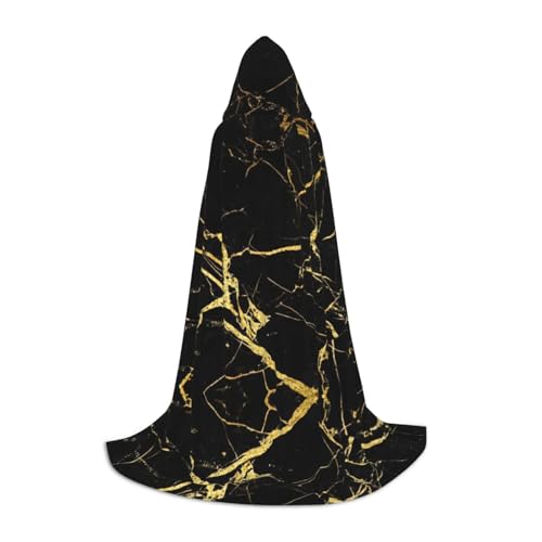 OKFSTY Schwarz-goldener Marmor-Druck, Kapuzenumhang für Teenager, Halloween-Kapuzenumhang für Jugendliche, geeignet für Themenpartys, Comic-Con OKFSTY Schwarz-goldener Marmor-Druck, Kapuzenumhang für Teenager, Halloween-Kapuzenumhang für Jugendliche, geeignet für Themenpartys, Comic-Con von OKFSTY