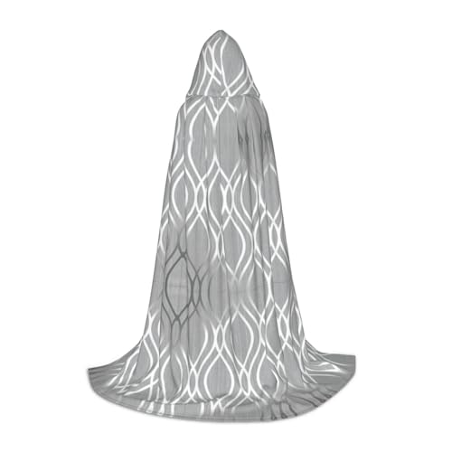 OKFSTY Silberfarbener geometrischer Figuren-Druck, Kapuzenumhang für Teenager, Halloween-Kapuzenumhang für Jugendliche, geeignet für Themenpartys, Comic-Con OKFSTY Silberfarbener geometrischer Figuren-Druck, Kapuzenumhang für Teenager, Halloween-Kapuzenumhang für Jugendliche, geeignet für Themenpartys, Comic-Con von OKFSTY