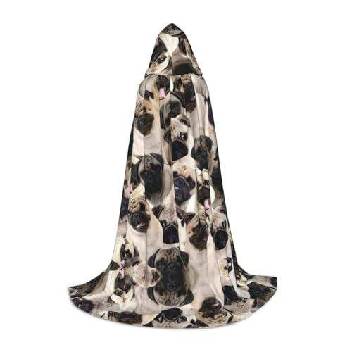 OKFSTY Süßer Mops, Uni, Halloween-Kapuzenumhang, Cosplay-Kostüm, Weihnachten für Halloween, Karneval, Cosplay-Party OKFSTY Süßer Mops, Uni, Halloween-Kapuzenumhang, Cosplay-Kostüm, Weihnachten für Halloween, Karneval, Cosplay-Party von OKFSTY