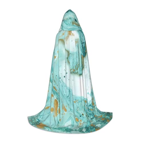 OKFSTY Türkisfarbener goldener Marmor-Umhang mit Kapuze, Uni, Halloween, Cosplay, Kostüm, Weihnachten, für Halloween, Karneval, Cosplay, Party OKFSTY Türkisfarbener goldener Marmor-Umhang mit Kapuze, Uni, Halloween, Cosplay, Kostüm, Weihnachten, für Halloween, Karneval, Cosplay, Party von OKFSTY