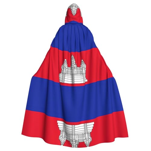 OKFSTY Umhang mit Kambodscha-Flagge, für Erwachsene, Halloween, groß, 140 cm Länge, geeignet für Maskerade-Kostüme, Comic-Con OKFSTY Umhang mit Kambodscha-Flagge, für Erwachsene, Halloween, groß, 140 cm Länge, geeignet für Maskerade-Kostüme, Comic-Con von OKFSTY