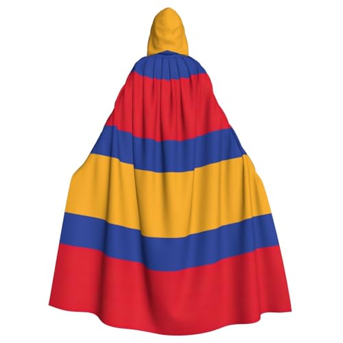 OKFSTY Umhang mit Kapuze für Erwachsene, Motiv: Flagge von Armenien, groß, 140 cm Länge, geeignet für Maskerade-Kostüme, Comic-Con von OKFSTY