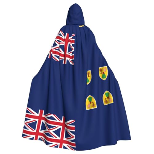 OKFSTY Umhang mit der Flagge der Turks- und Caicosinseln, für Erwachsene, Halloween, großer Kapuzenumhang, 140 cm Länge, geeignet für Maskerade-Kostüme, Comic-Con OKFSTY Umhang mit der Flagge der Turks- und Caicosinseln, für Erwachsene, Halloween, großer Kapuzenumhang, 140 cm Länge, geeignet für Maskerade-Kostüme, Comic-Con von OKFSTY