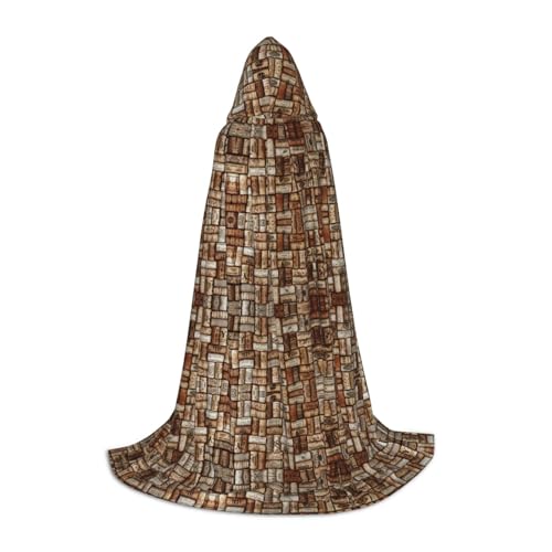 OKFSTY Weinkorkdruck Kapuzenumhang für Teenager, Halloween-Kapuzenumhang für Jugendliche, geeignet für Themenpartys, Comic-Con OKFSTY Weinkorkdruck Kapuzenumhang für Teenager, Halloween-Kapuzenumhang für Jugendliche, geeignet für Themenpartys, Comic-Con von OKFSTY