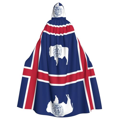 OKFSTY Wyoming Umhang mit Staatsflagge für Erwachsene, groß, 140 cm Länge, geeignet für Maskerade-Kostüme, Comic-Con OKFSTY Wyoming Umhang mit Staatsflagge für Erwachsene, groß, 140 cm Länge, geeignet für Maskerade-Kostüme, Comic-Con von OKFSTY