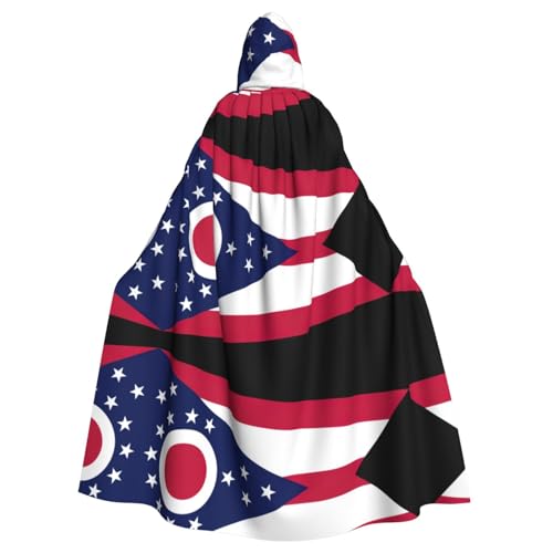 Ohio State Flag Printing Adult Halloween Large Hooded Cloak 57.8 Inches Length, Suitable For Maskerade Costumes, Comic Con Ohio State Flag Printing Adult Halloween Large Hooded Cloak 57.8 Inches Length, Suitable For Maskerade Costumes, Comic Con von OKFSTY