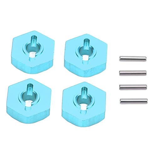 4 PCs RC Rad Whex Hex Hub Adapter, Aluminium 12mm Sechskantrad -Hubs -Adapter Aluminiumlegierung RC Hex -Koppler -Teile für Traxxas e REO 1/16 RC -Auto (Blau) von OKJHFD