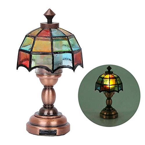 OKJHFD 1:12 DIY Puppenhausbeleuchtung, LED-Schreibtischlampe, Mini-Licht, Puppenhaus-Dekorationszubehör, Batteriebetrieben, Mit An-/Aus-Schalter Und Lampenschirm OKJHFD 1:12 DIY Puppenhausbeleuchtung, LED-Schreibtischlampe, Mini-Licht, Puppenhaus-Dekorationszubehör, Batteriebetrieben, Mit An-/Aus-Schalter Und Lampenschirm von OKJHFD