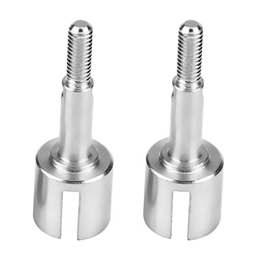 OKJHFD 2 Stück Achsschenkelgelenkbecher aus Aluminiumlegierung, Radachse, Metallradachse für HIMOTO 1/10 E10MTL/E10MT/E10BP RC-Autoteilzubehör (31020S Silber) von OKJHFD