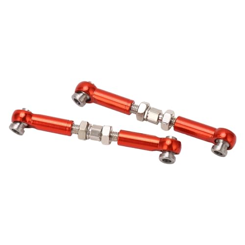 OKJHFD 2pcs RC Lenkverknüpfungsstange Servo Pull Linkage Arm Aluminiumlegierung RC -Autoteile für MJX 14210 14209 16208 16209 1/14 (Rot) von OKJHFD