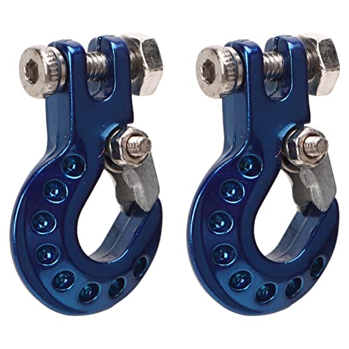 OKJHFD 2pcs gancho de remolque aleación de aluminio gancho de trepaporas de aluminio para EL gancho de cabrestante de remolque de Metal RC para 1/10 RC Crawler Car (Blau) von OKJHFD