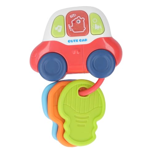OKJHFD Baby-Trainingsspielzeug, Auto-Bissspielzeug, multifunktionales Musiklicht, Früherziehung, Baby-Auto-Kauspielzeug für Zuhause (Rojo) von OKJHFD